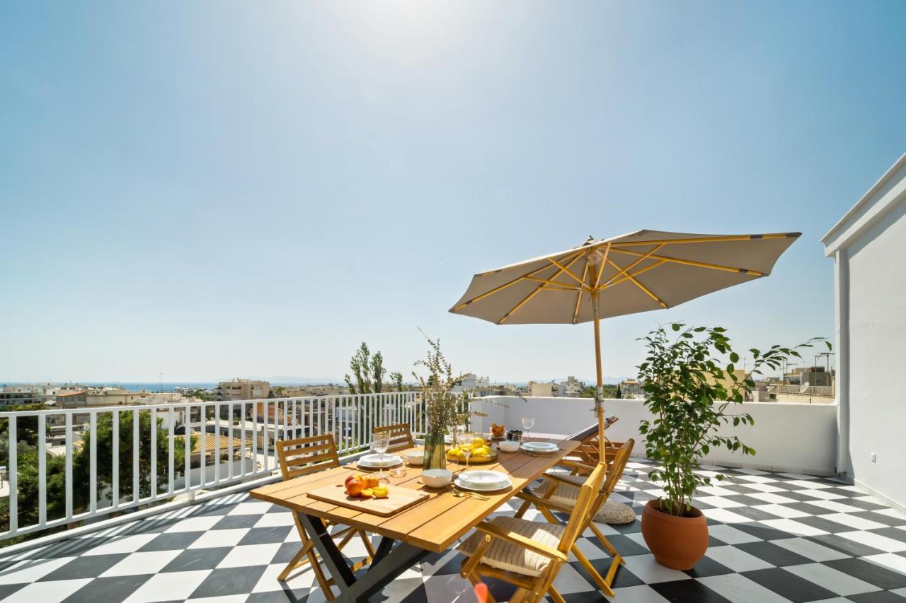 Luxurious Apartment With Big Sea View Terrace - Central Location Афины Экстерьер фото