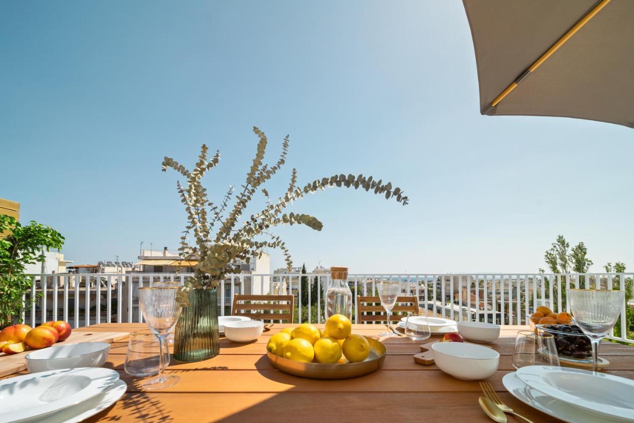Luxurious Apartment With Big Sea View Terrace - Central Location Афины Экстерьер фото
