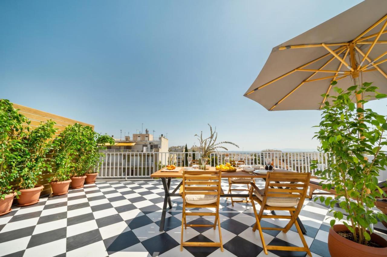 Luxurious Apartment With Big Sea View Terrace - Central Location Афины Экстерьер фото